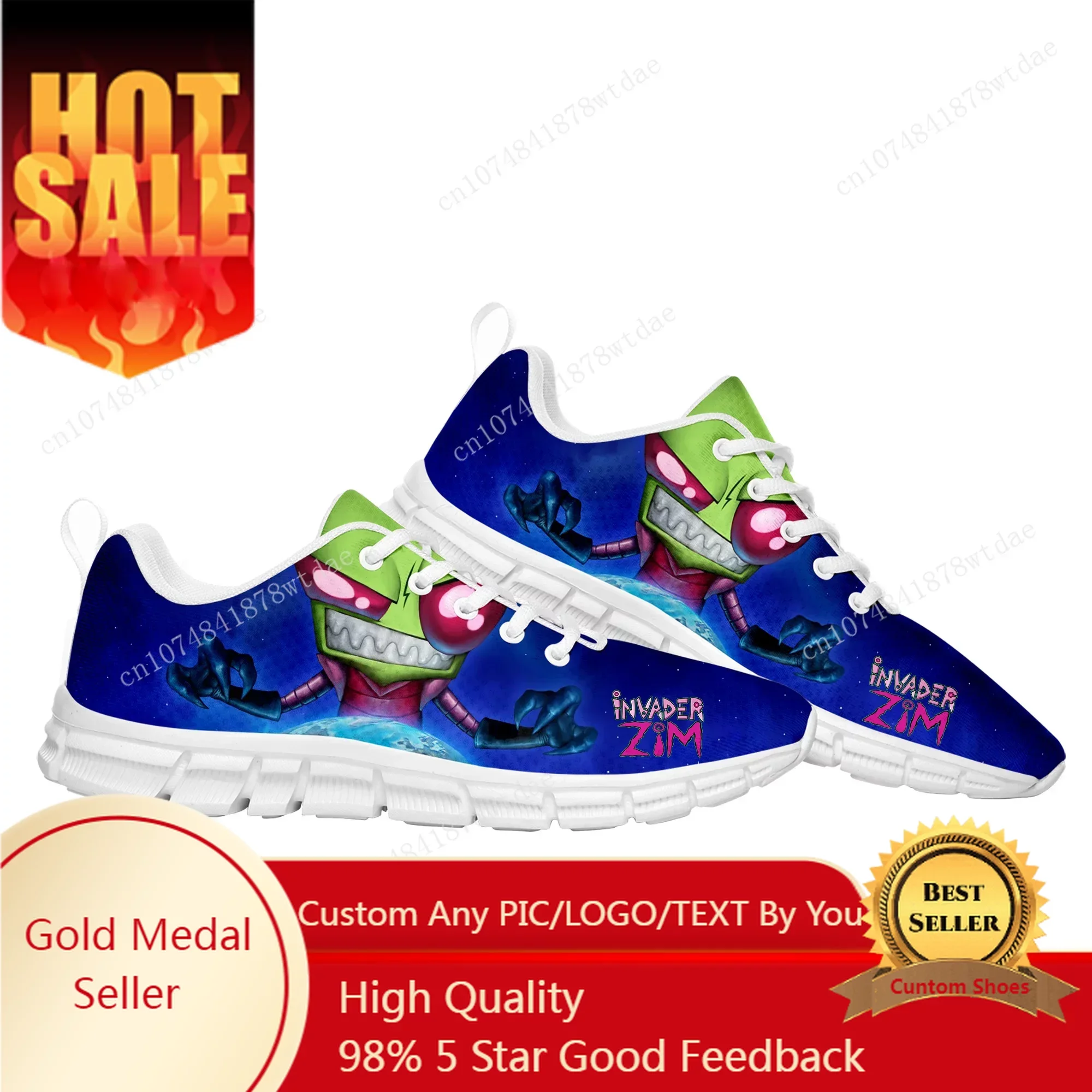 Zim Sports Shoes Mens Womens Teenager Kids Children Sneakers Invader High Quality Anime Cartoon Manga Comics Sneaker Custom Shoe