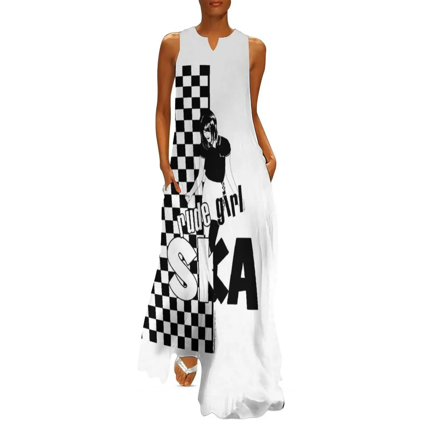 

Rude Girl SKA Long Dress purple dress Clothing female elegant women's sets cute dress