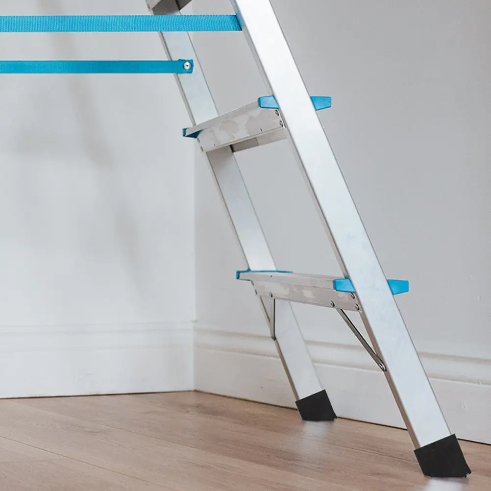 4Pcs Premium Rubber Ladder Feet Covers Non-Skid Folding Ladder Foot Covers Floor Protection Worker Safety Stable