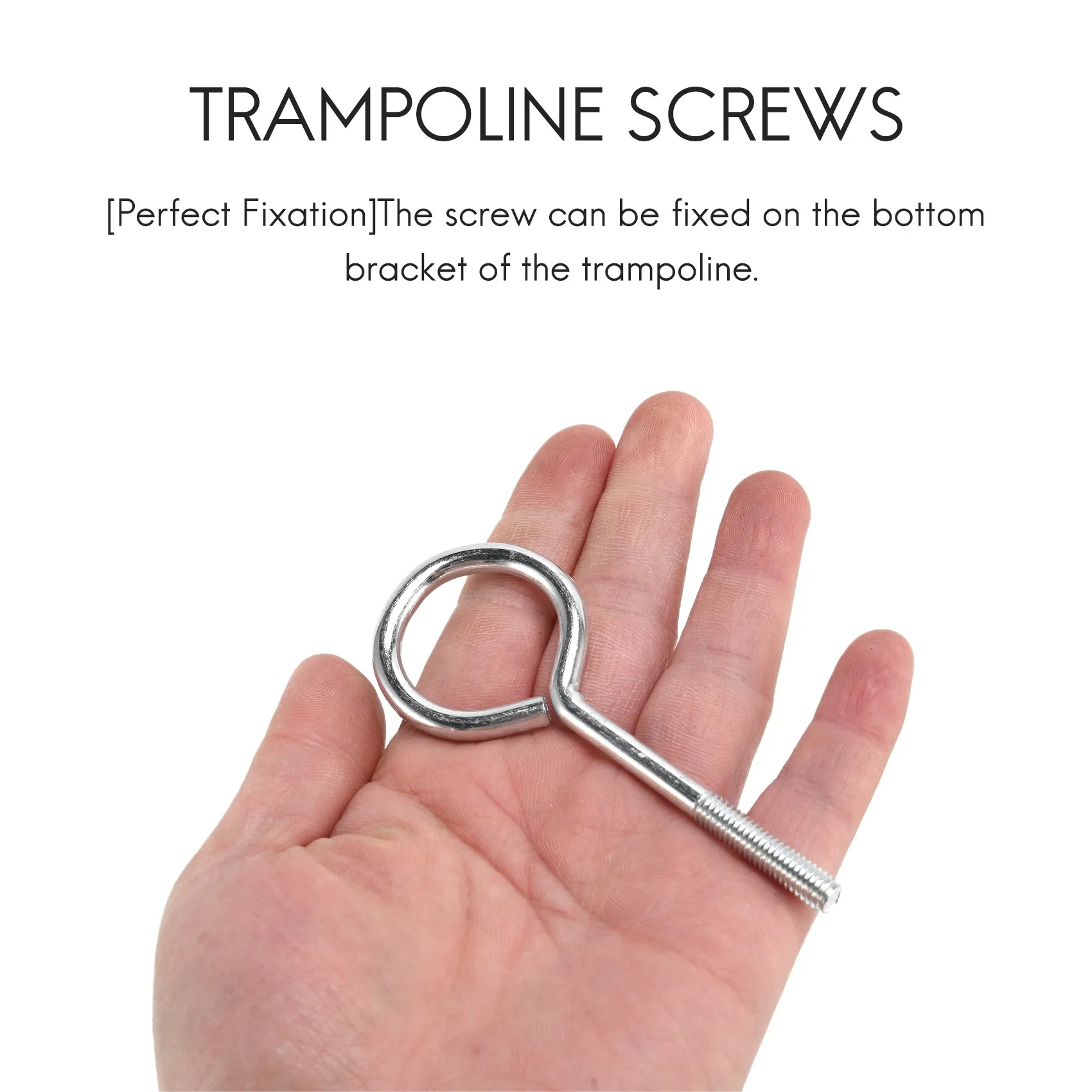 

A08P-Trampoline Screws Steel Kit Trampoline Replacement Screw Trampoline Stability Tool With Round Nut Parts
