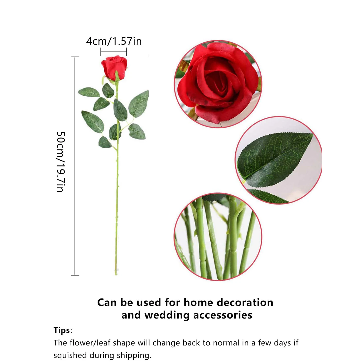 Künstliche Blumen Seidenrosen Festival Heimdekoration Bonsai Schlafzimmer Hochzeitskranz Brautstrauß Outdoor Garten DIY Geschenkbox – Detail 11
