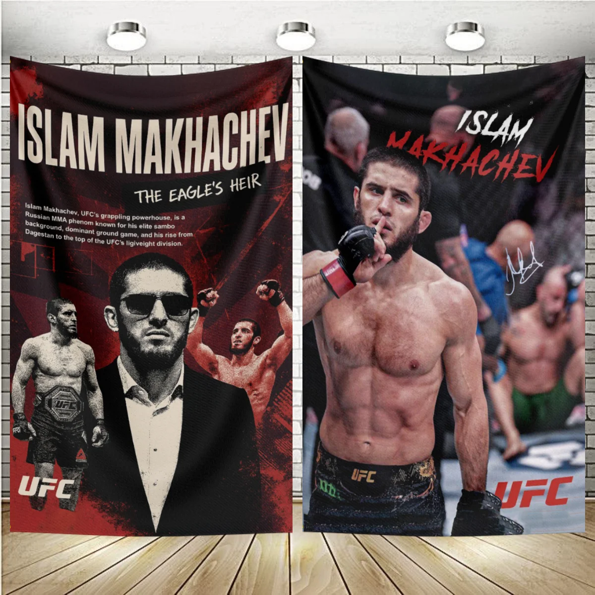 

I-Islam MakhachevS Flag UFC Boxing Legend Motivational Wall Poster Gym Tapestry Home Dorm Decor Inspirational Canvas Flag