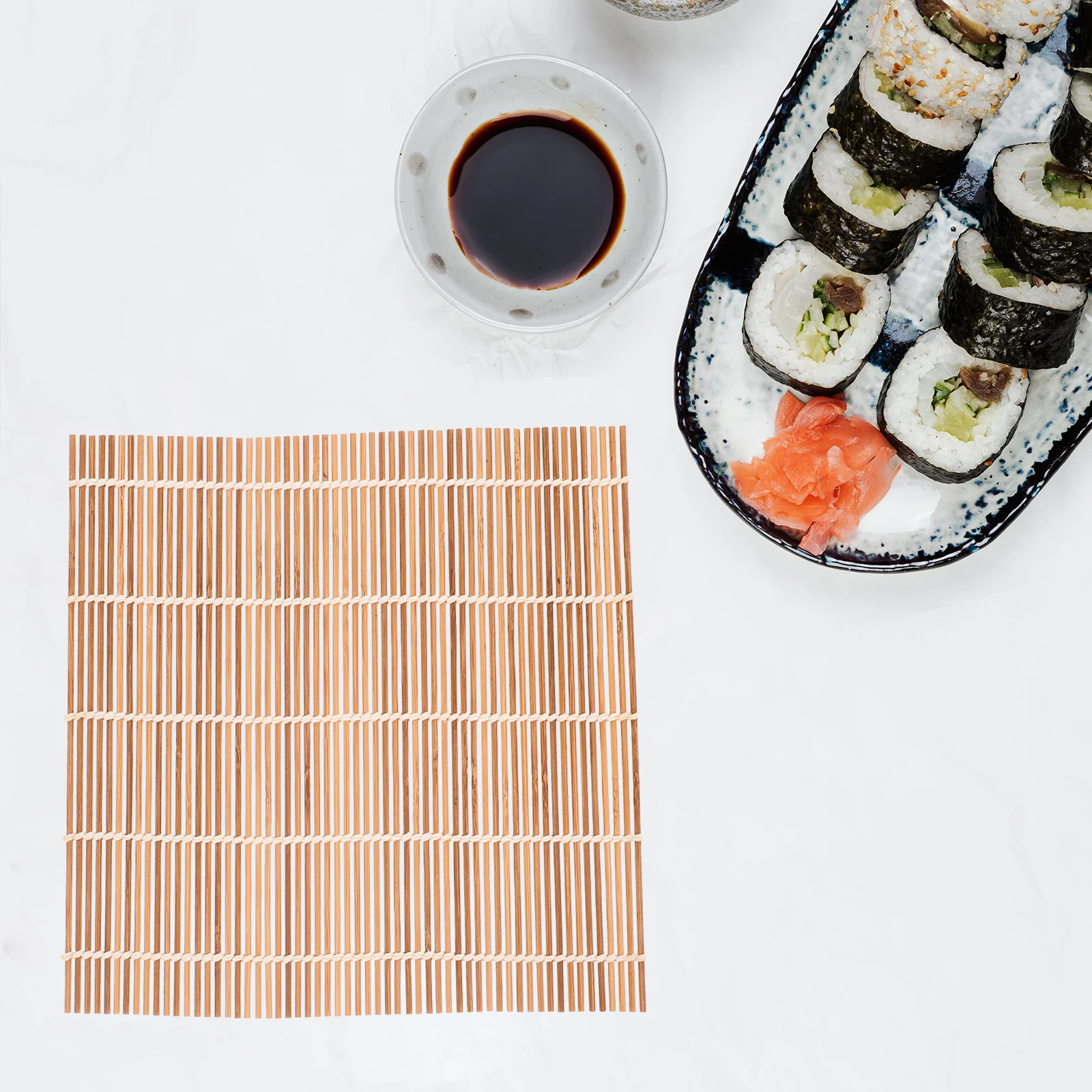 

2Pcs Rolling Mat Set Includes Dual Mats for Prep Non-Slip Design Ideal for Homemade Rolls and Parties