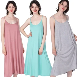 Fdfklak Large Women Nightgowns Summer Sleepwear Night Dresses 2XL-7XL Plus Size Sleeveless Dresses Women Loose Nightdress