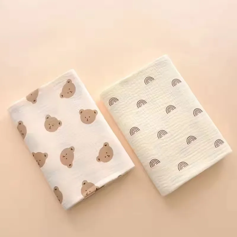 1Pcs Baby Blanket Newborn Muslin Swaddle 2 Layer Cotton Bath Towel Summer Stroller Cover Wrap Gauze Toddler Sleep Blanket C76