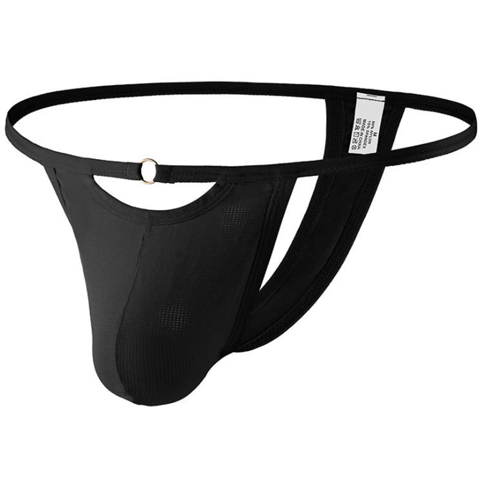 

Мужские трусы с низкой посадкой и передним отверстием, сексуальные мягкие однотонные трусики с выпуклым мешочком, стринги, трусы Hombre