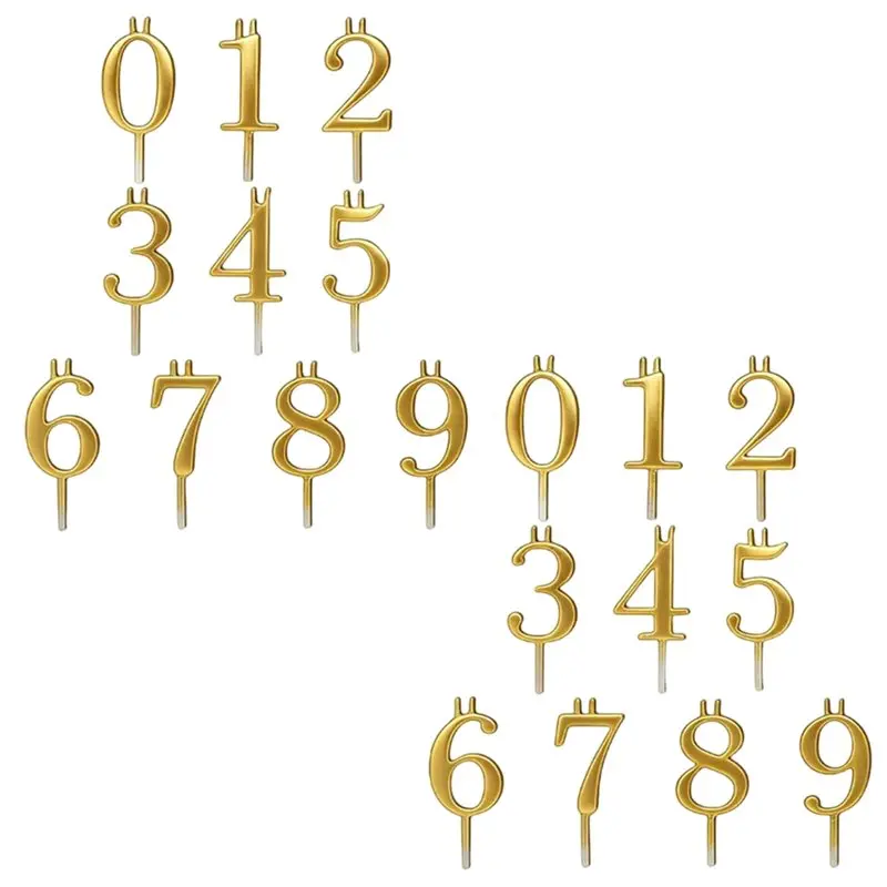 

Набор из 2 многоразовых цифровых подставок для свечей (1-9), регулируемые держатели для свечей-цифр для торта, украшения для вечеринок