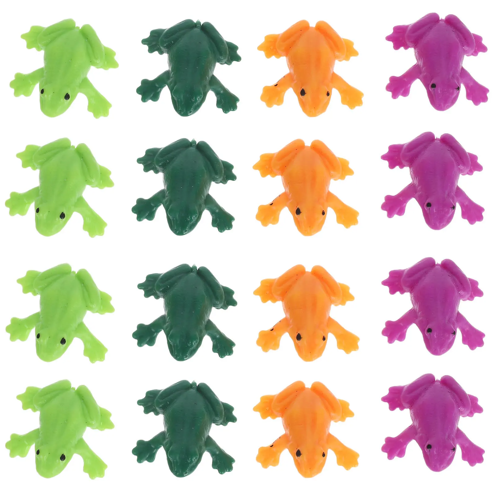 24Pcs Versatile Mini Plastic Frogs Realistic for Home Decor Fairy Gardens Moss Terrariums Cafe Office Outdoor