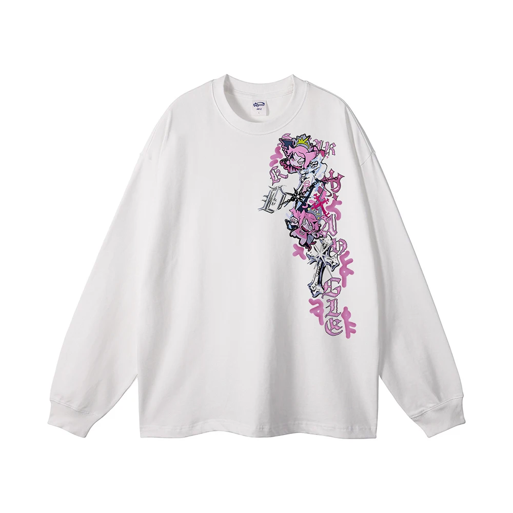 

Трендовая футболка большого размера с принтом аниме, мужская одежда, футболки с рисунком High Street, женские хлопковые топы с длинными рукавами, футболки Y2k