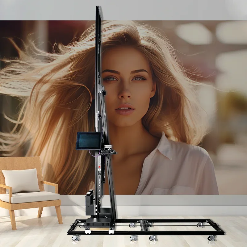 Wall Printer Machine 3D Wall Inkjet vertical Wall Printer Portable Home Business Opportunity  UV Inkjet