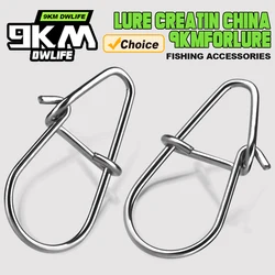 Fishing Snaps 50~200Pcs Fishing Clips Fast Crankbait Snaps Fishing Lures Connectors Saltwater Fishing Duo Lock Lure Stainless
