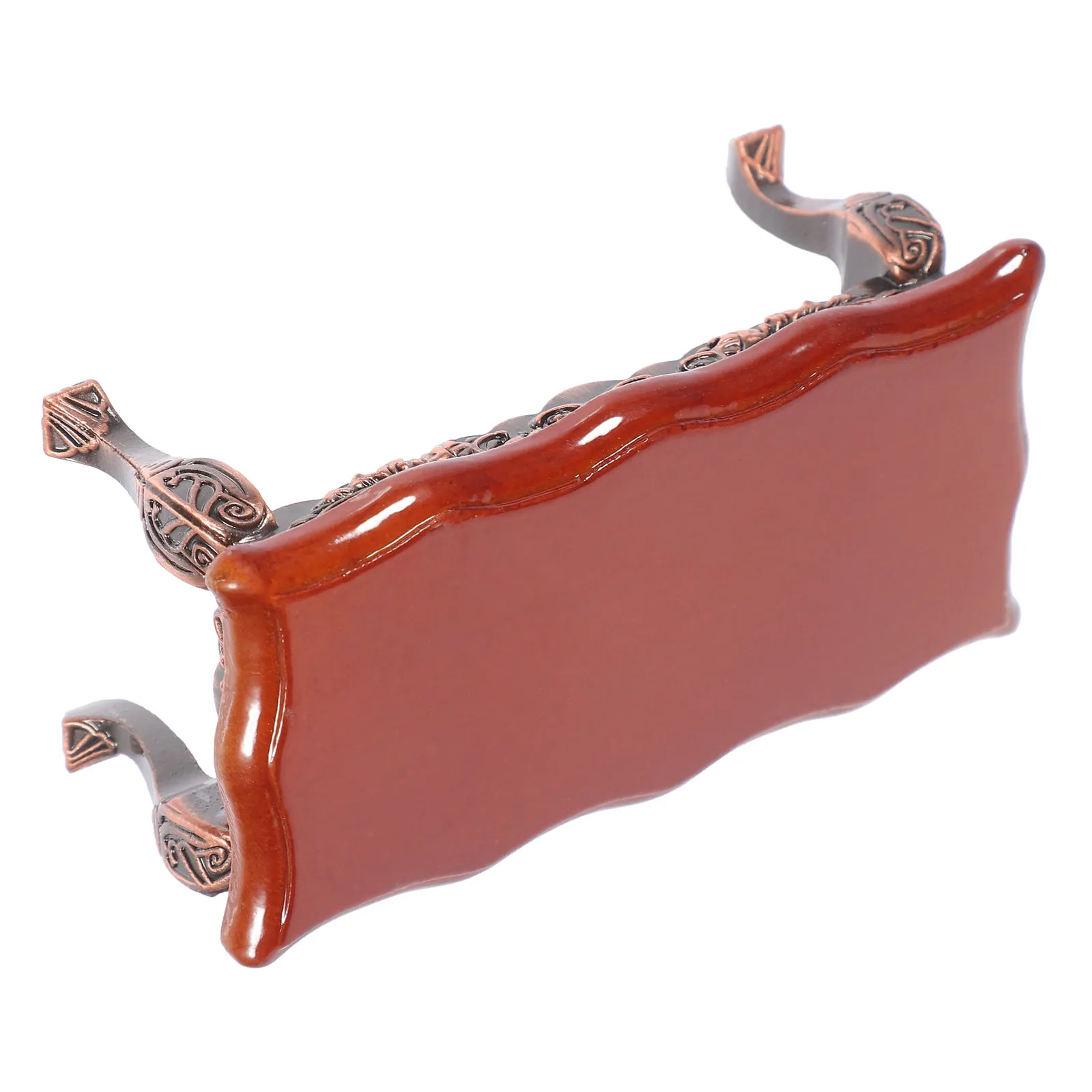 Miniature Rectangular Wooden Tea Table Sturdy Mini House Furniture End Table for Dollhouse Decoration Craft Photography view 3