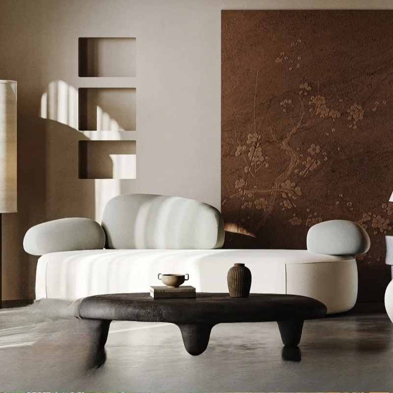 Sofa living room special-shaped designer Internet celebrity creative Italian minimalist small apartment fabric sofa