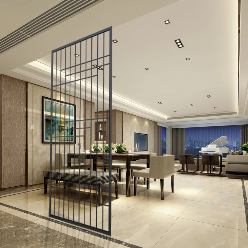 Modern Chinese Wrought Iron Partition Screen Living Room Simple Entrance Cabinet Hollow Carved Dining Room Floor Wall Bedroon image 4