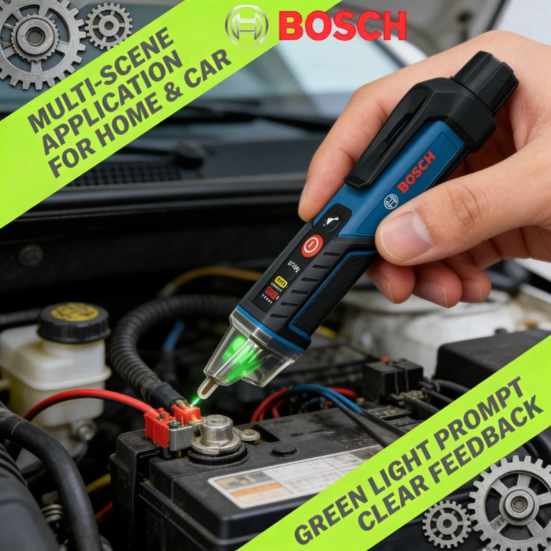 Bosch GVD 1000-17 Non-Contact Voltage Pen, No-Touch Detection, Safety-First Design for Fast, Accurate Voltage Checks