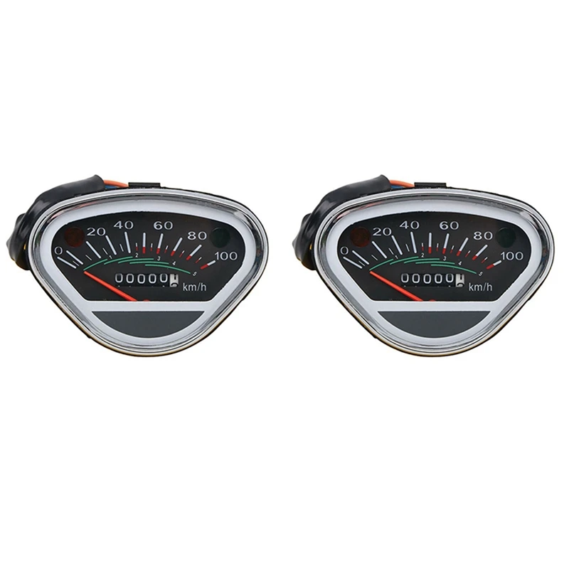 2X Motorcycle Speedometer 100Km/H Tachometer Odometer Instrument For Honda DAX 70