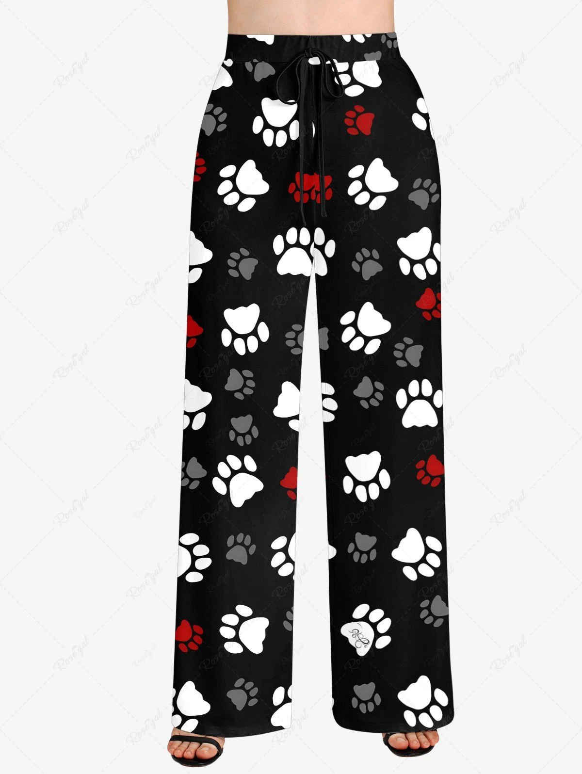 Halloween Printed Drawstring Elastic Waist Loose Straight Tube Home Casual Sports Men's and Women's Pants