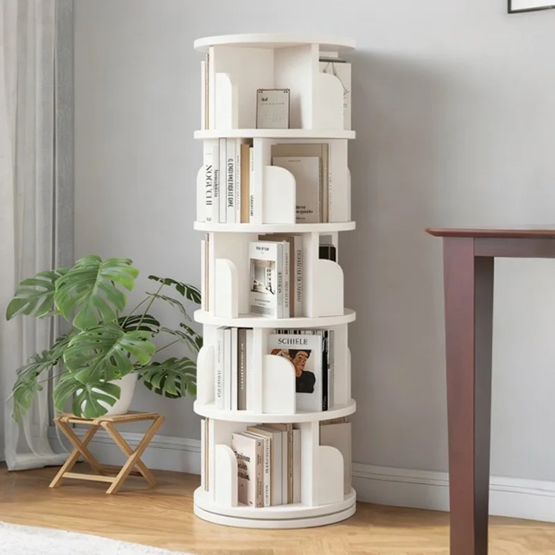 

Элитная книжная полка от пола до потолка 360° ° Вращающийся шкаф для хранения вещей в гостиной, съемный, небольшой, простой, низкий стеллаж
