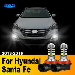 2Pcs LED Lamp Car Front Fog Light Accessories For Santa Fe 2013 2014 2015 2016