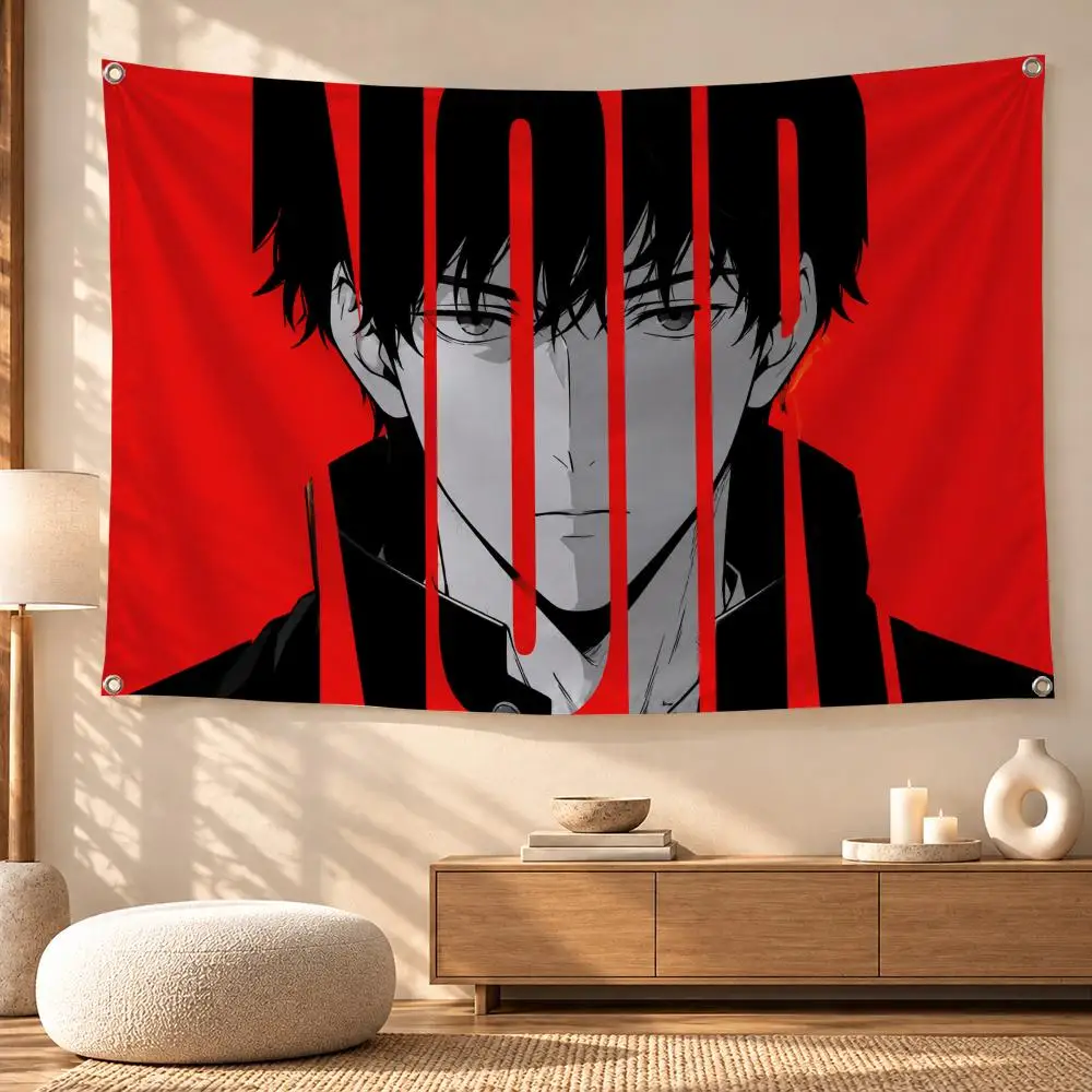 Black Yellow Awakening Fantasy Style Flags Wall Hanging for Outdoor Camping, Family Celebrations & Garden Home Decor Gift