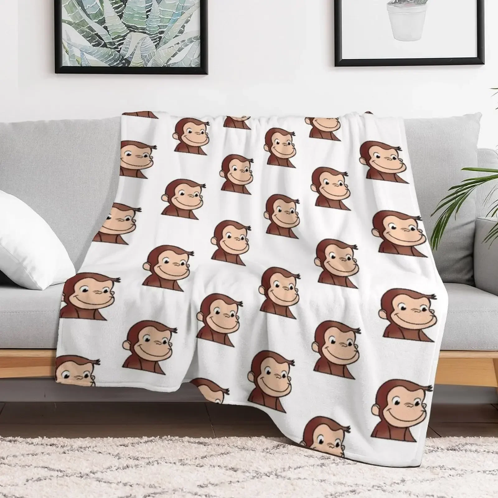 Curious George Throw Blanket Retros blankets and throws Designers Moving Blankets