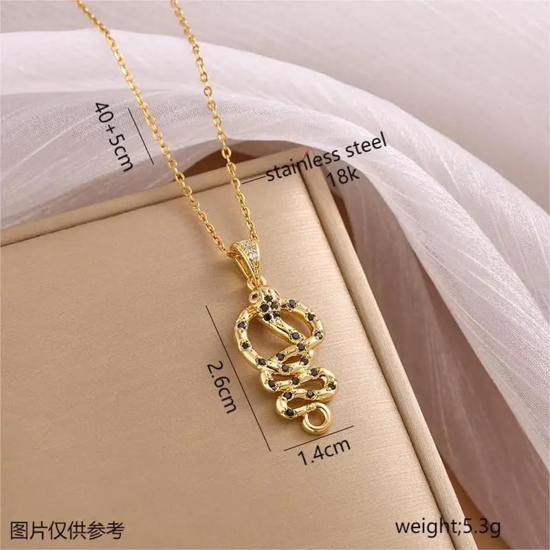 Kalung berbentuk ular yang dipersonalisasi dan modis untuk wanita, liontin ular desain retro 2023 yang dingin dan bergaya