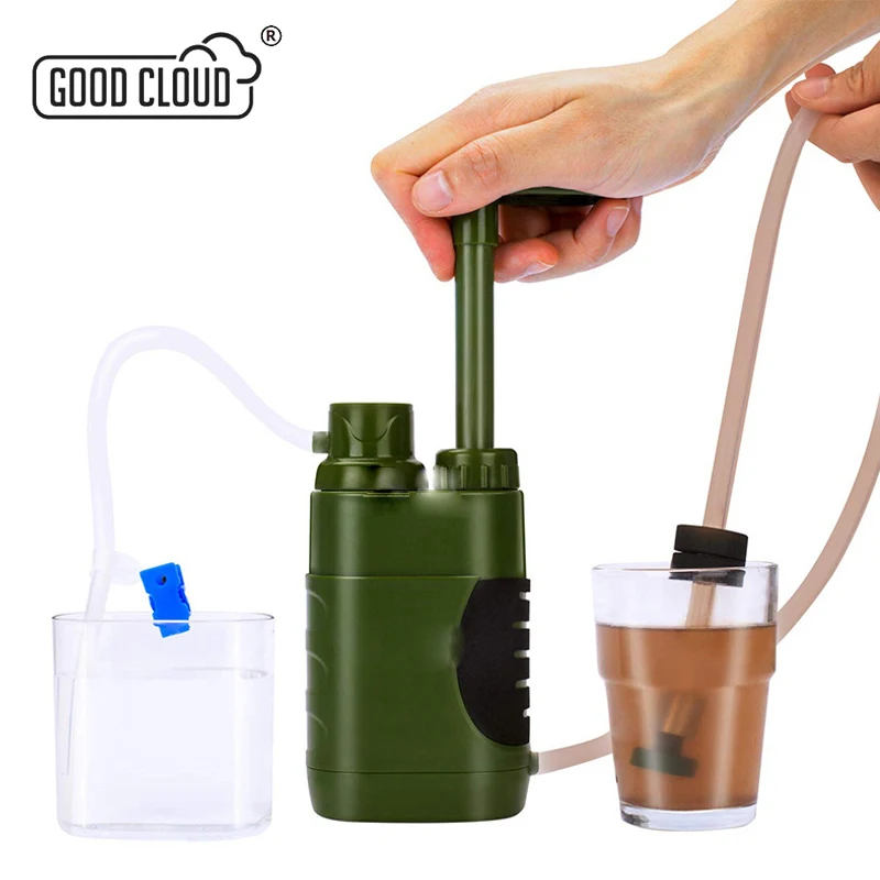 

Water Purifier Pump Water Filtration System with 0.01 Micron Water Filter Emergency Supplies Warfighter Wilderness Camping