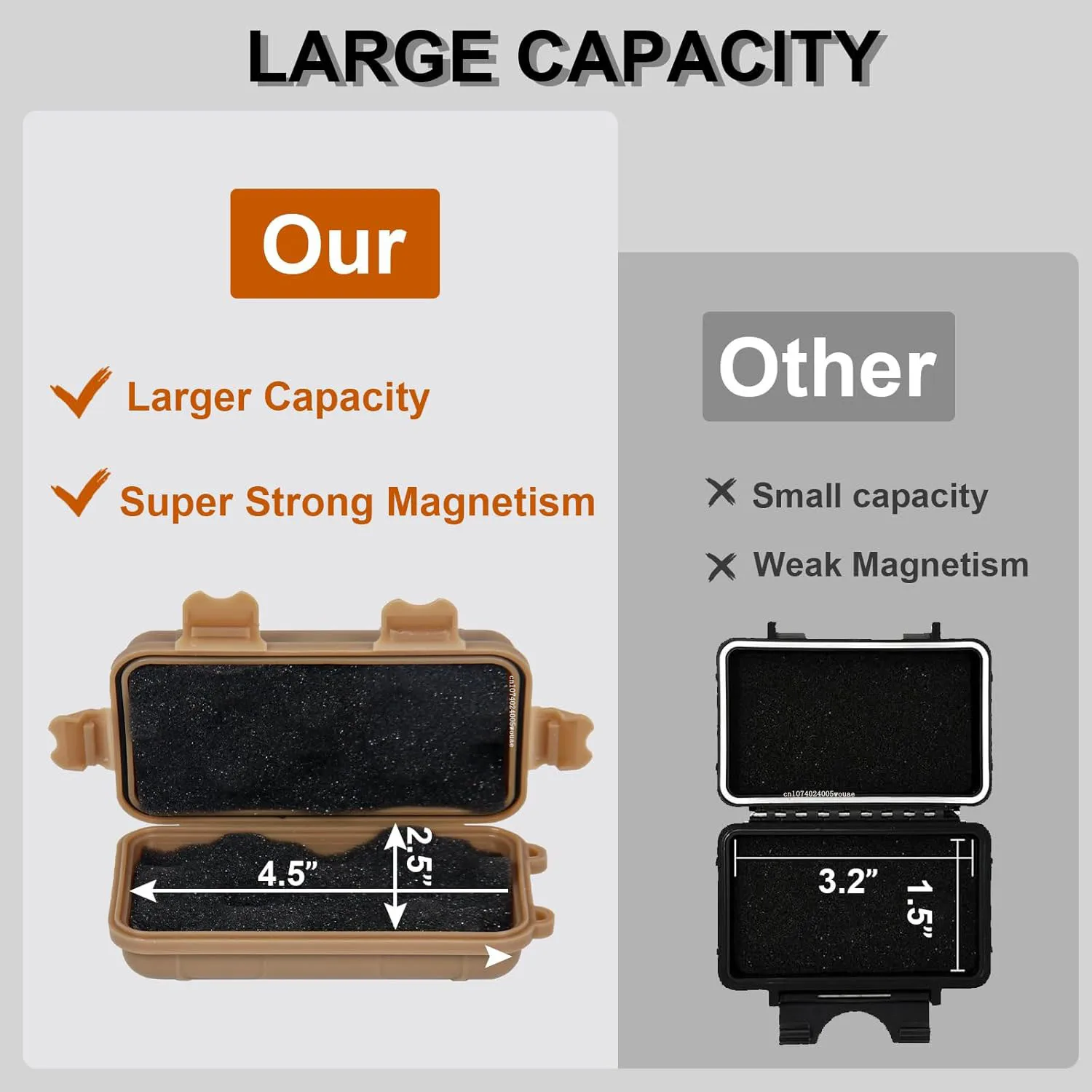 Portachiavi magnetico per auto Portachiavi impermeabile Portachiavi sottomarino impermeabile Scatola portachiavi magnetica per esterni Robusto organizzatore di chiavi portatile