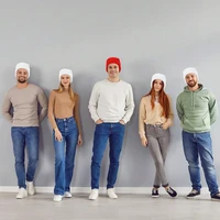 5Pcs Elf Red Whiter Halloween Costume beanie Hat Friend Christmas Costume Unisex Knit Soft Skull Cap Santa Claus Cartoon Cosplay - Image 4