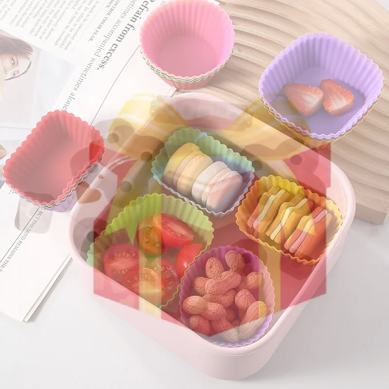 

12/24Pcs Silicone Lunch Box Dividers Bento Lunch Box Dividers Lunch Dividers Dish Cups Salad Dressing For Kids Lunch Accessories