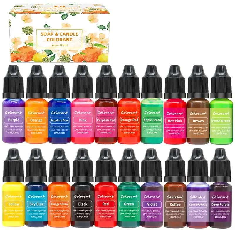 Kaars Kleurstof Kit Vloeibare Kleurstof Pigment Set DIY Kaarsen Maken Benodigdheden Aromatherapie Zeep Soja Wax Kleurstof Kaars Schimmel Kleuring - afbeelding 1