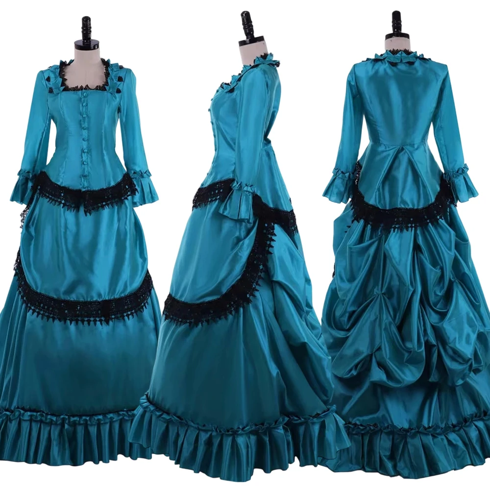 

Victorian Ball Gown Medieval Classical Vintage Lolita Bustle Dress Women's Tudor Baroque Evening Party Costume