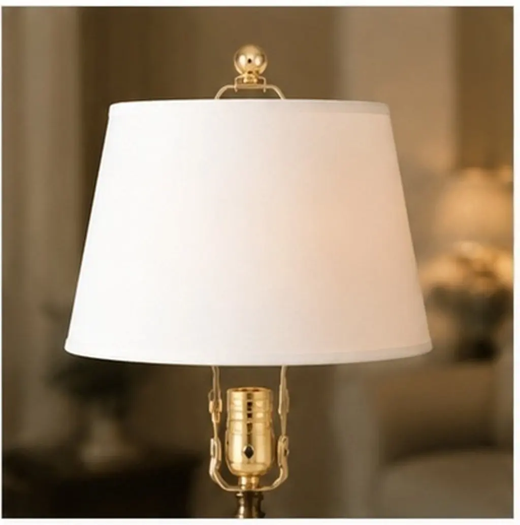 2Pcs Reliable Lampshade Horn Frame Electroplated Surface Lamp Shade Bracket Lamp Harp Holder for Table Floor Crystal Lamps Home