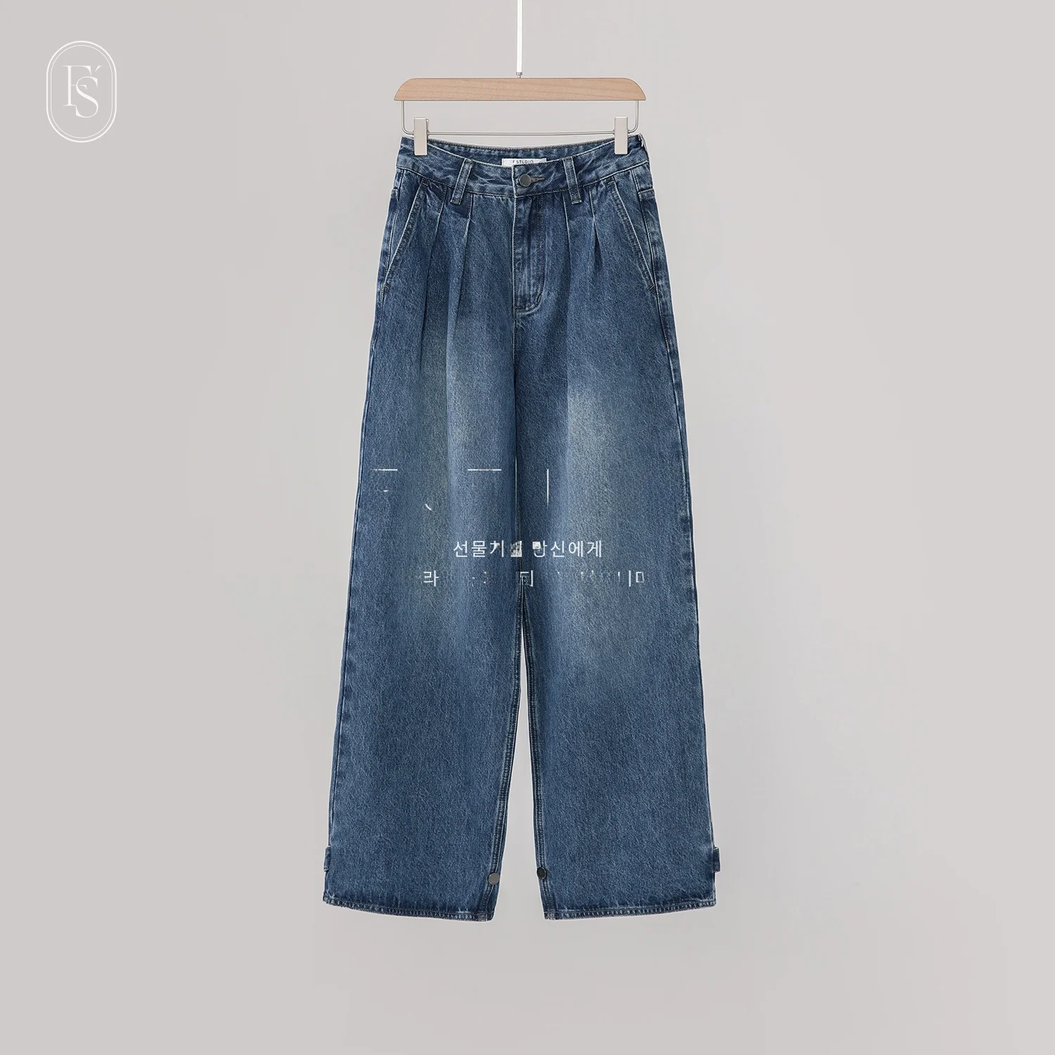 

Джинсы с высокой талией и широкими штанинами, повседневные, длинные, женские, осень 2024, новинка, синий деним, удобная посадка, подходят для всех сезонов