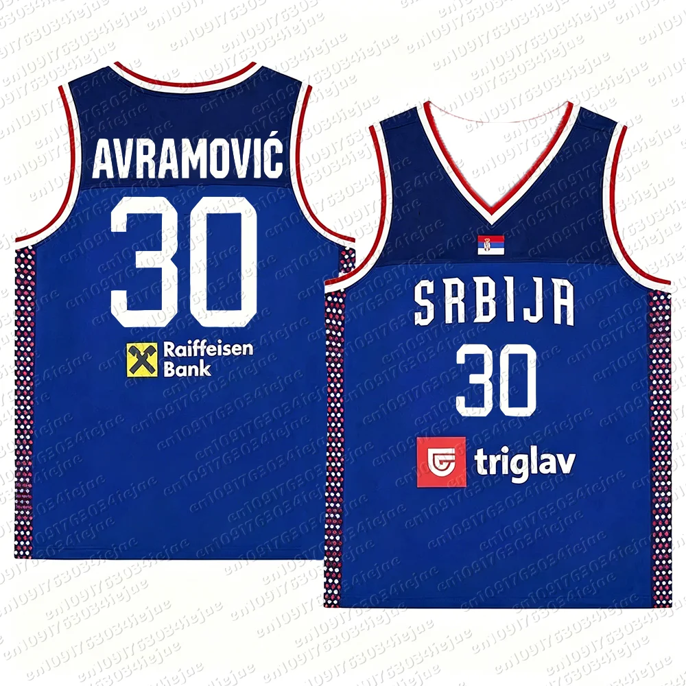 Unisex Atmungsaktives Schnelltrocknendes Basketball-Trikot Srbija 15 Jokic Günstige Hochwertige Outdoor-Sportbekleidung für Kinder – Detail 10