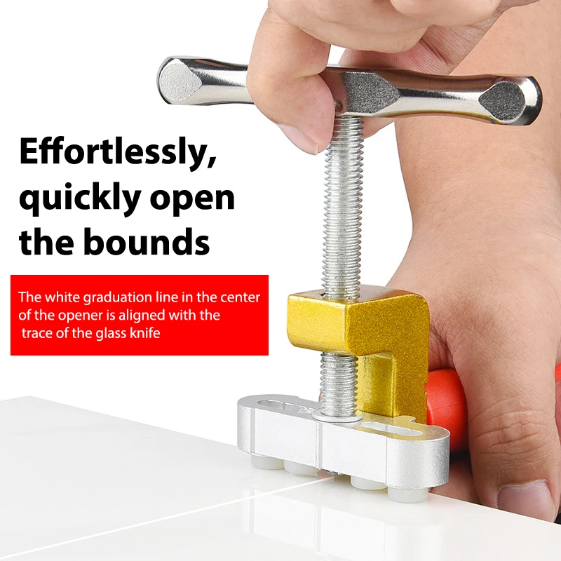 قاطع زجاجي احترافي محمول باليد، مجموعة أدوات قطع بلاط الماس اثنين في واحد مع قطع #3