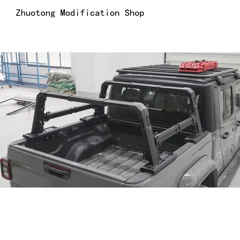 Performance Upgrade Ladder Adjustle Aluminum Truck Bed Rack Roll Bar Universal Pickup Trucks With 0Kg Loading Car