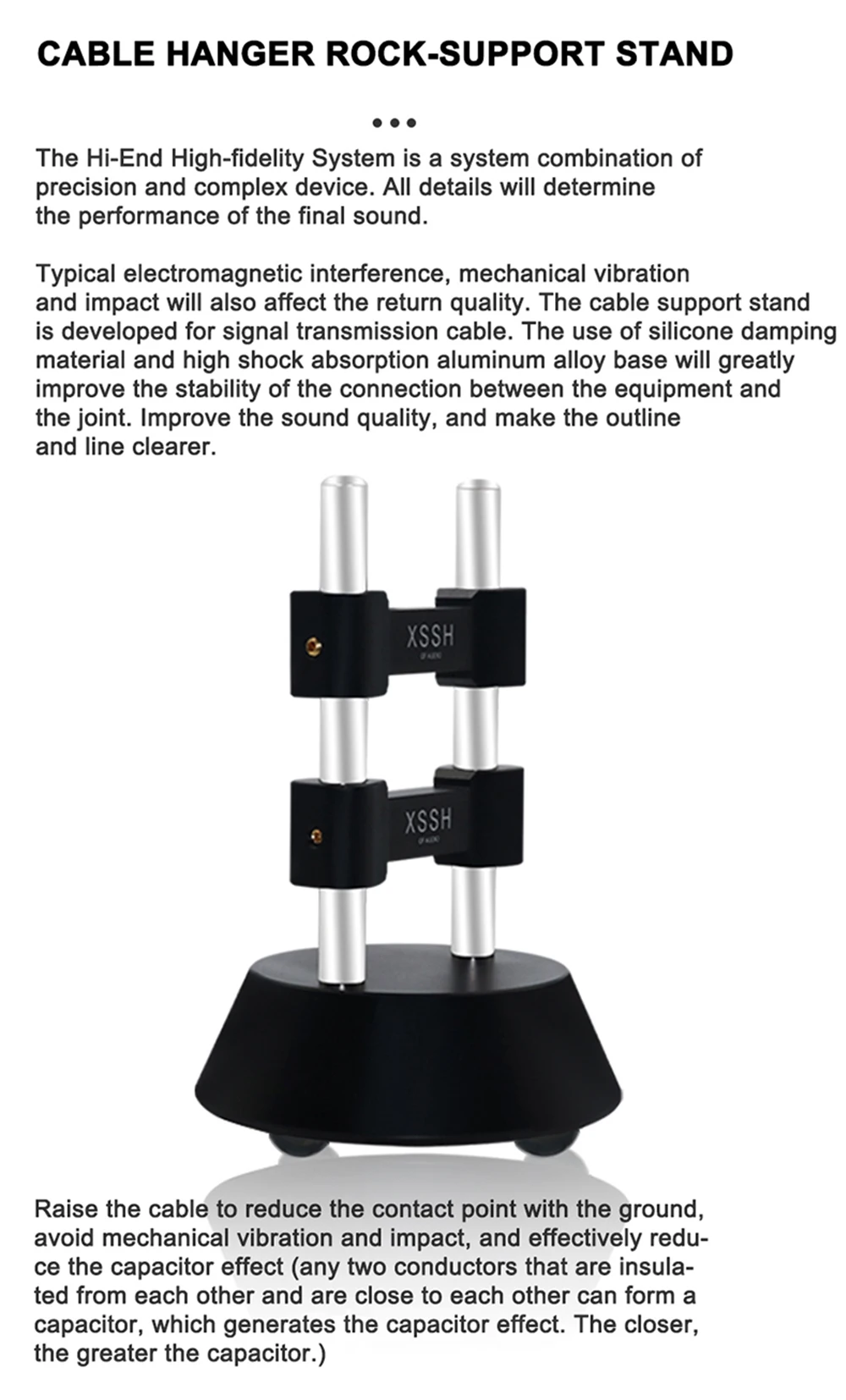 Stahl REF Kabel Aluminium Legierung HIFI Linie Rack XSSH Audio Audiophile Hebe Draht Besaitung Ausrüstung Kabel Tablett Organizer Stehen – Detail 5