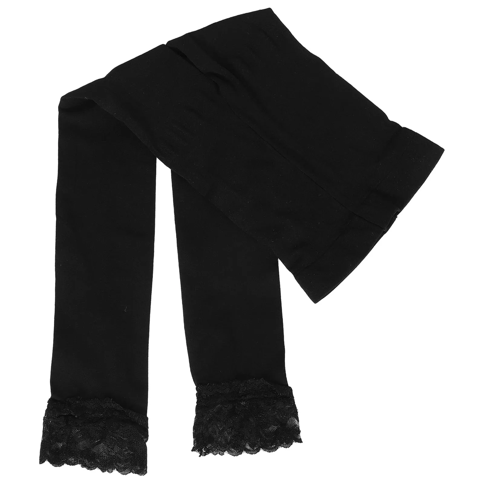 

Lace Trim Leggings Vibrant Colors Girls Sweatpants Fitted Stretch Cropped Summer Stockings Yoga Dance Children Fashion Pants