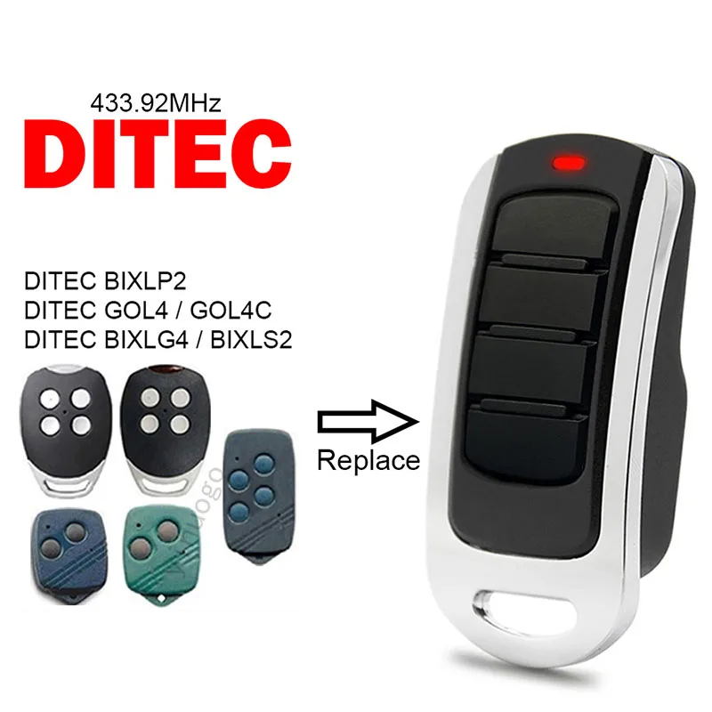 DITEC Remote Control BIXLP2 GOL4 GOL4C BIXLG4 BIXLS2 Garage Door Opener Remote Control 433.92MHz