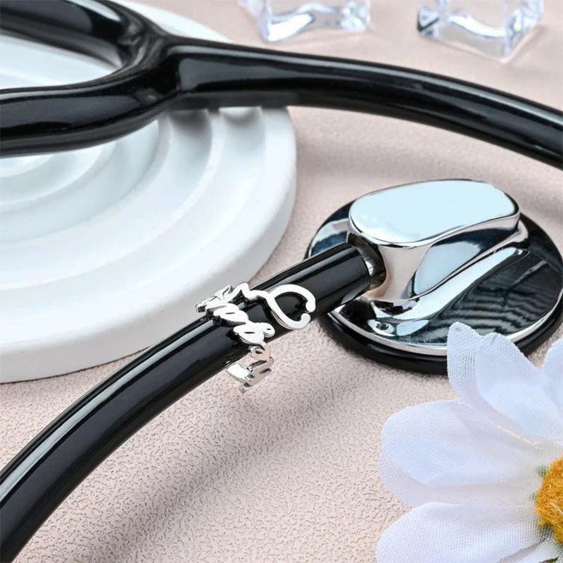 Personalized Stethoscope Name Tag Stethoscope Charms Stainless Steel Doctor Gift Stethoscope Label  Medical Student Accessories view 4