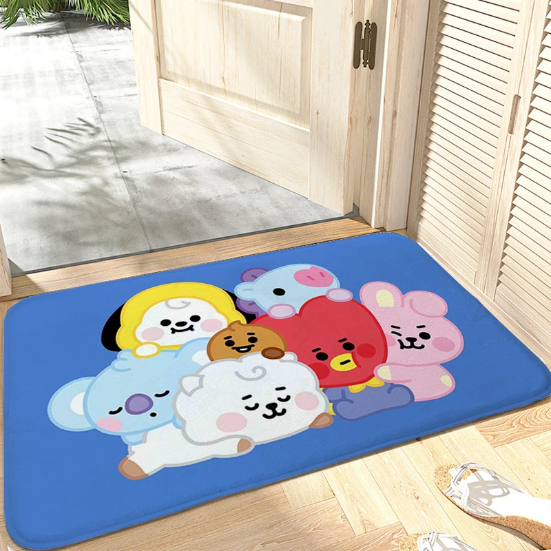 

Carpet for Children's Room B-Bt21s Lovely Door Mat for Bathroom Hallway Veranda Floor Sleeping Room Rugs Modern Home Decoration