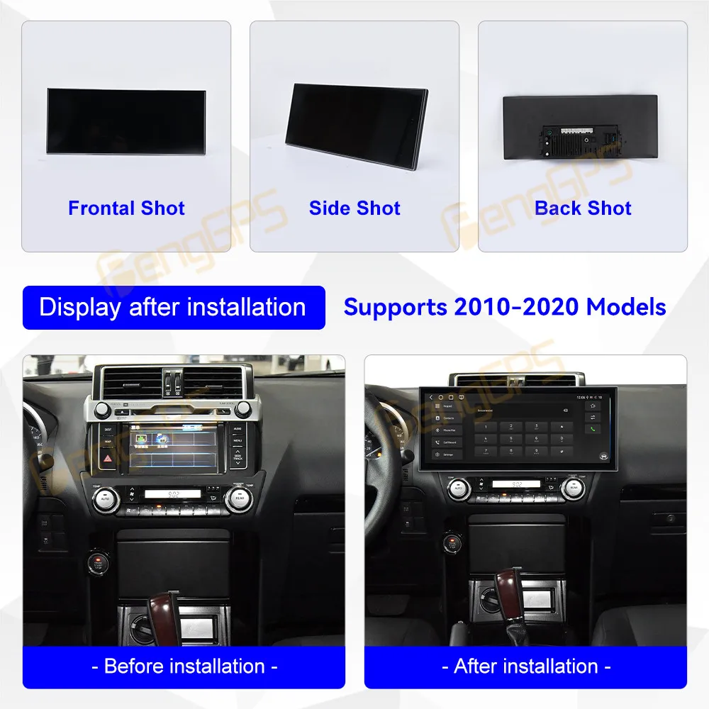 Qualcomm 15.8 Inch QLED Screen Android 15 GPS Navigation For Toyota Prado 2010-2020 CarPlay Car Radio Multimedia Player Host
