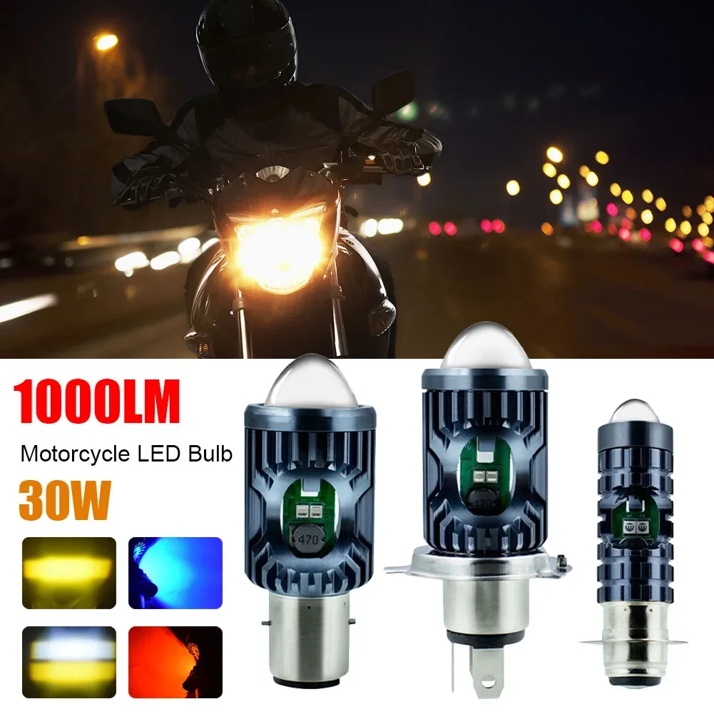 

1PC CSP 10000Lm H4 LED Moto H6 BA20D P15D LED Motorcycle Headlight Bulbs White Yellow Hi Lo Beam Lens Motorbike Lamp Fog Lights