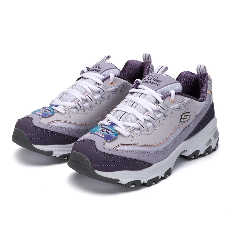 Skechers รองเท้าผู้หญิงรองเท้าลําลองพื้นหนานมชาหมีรองเท้าผ้าใบรองเท้าแพนด้า/ขนาด 37 ขึ้นไปแนะนําในการใช้ครึ่งขนาด 13143-Lav