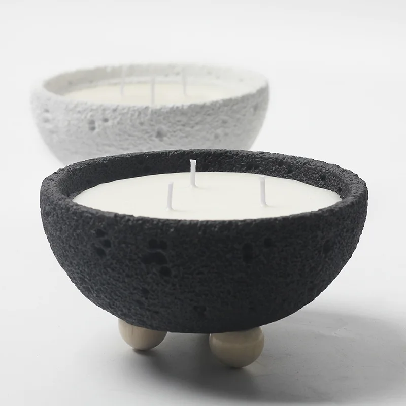 Cement Creative Personality Candle Holder Moon Surface Nordic Ins Simple Fleshy Potted Indoor Candle Container Goblet Home Decor