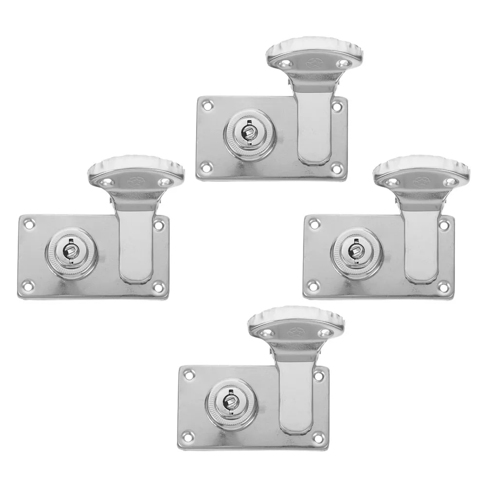 

4pcs Metal Toggle Small Hasp for Catch Iron Furniture Accessories Wooden Diy Enhanced Security Dual for Small