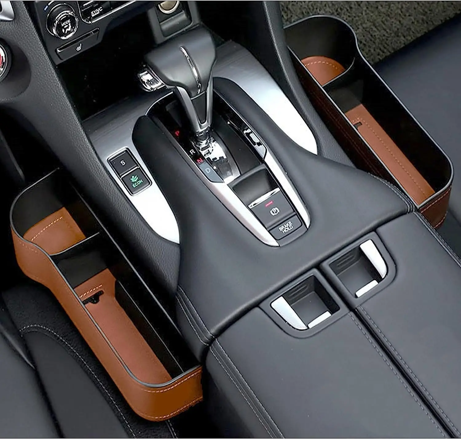 Leather Car Seat Gap Organizer 2