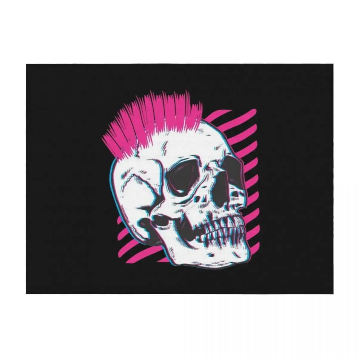 

Punk skull Throw Blanket halloween Hair Baby Blankets For Sofas Blankets