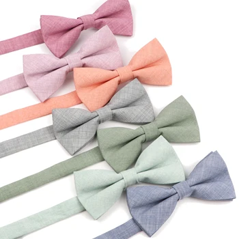 ربطة عنق جديدة مصنوعة يدويًا عالية الجودة للوالدين والأطفال بلون سادة لطيفة وجميلة على شكل فراشة عائلية نبيذ أحمر وأخضر وبرتقالي هدية